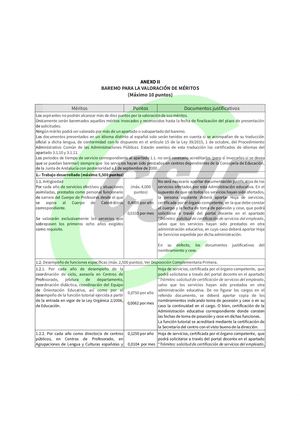 Baremo Catedráticos  Csif