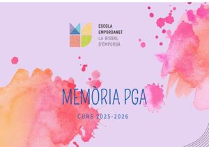 Memòria PGA Curs 2025-2026