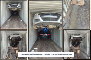 Vehicle Damage Survey Inside A Shipping Container