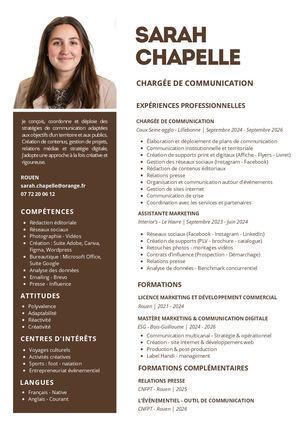 CV - Sarah Chapelle
