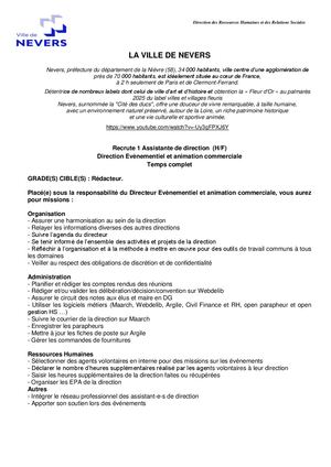 Assistant(e) De Direction évènementiel/animation commerciale