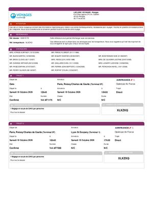Document De Voyage Lys Oslo Lys 27 1010