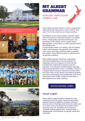 Mount Albert Grammar 2027