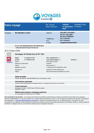 Document De Voyage Oslo Lys 0110