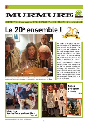 Murmure Septembre 2026