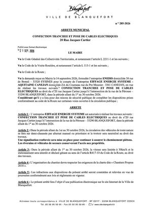 Arrêté n°285-2026