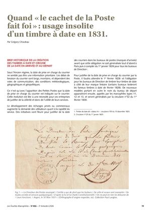 FM406 - Quand le cachet de la poste fait foi