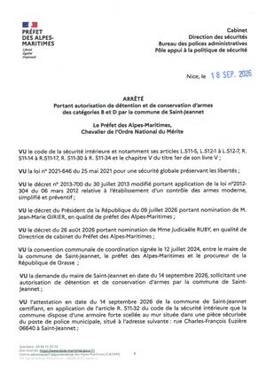 Saint Jeannet Autorisation 3 B1 3 Da 3 Db