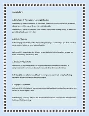 Vocabulary