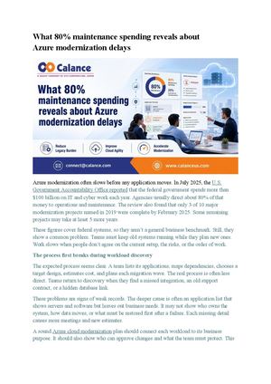 What 80 Maintenance Spending Reveals About Azure Modernization Delays