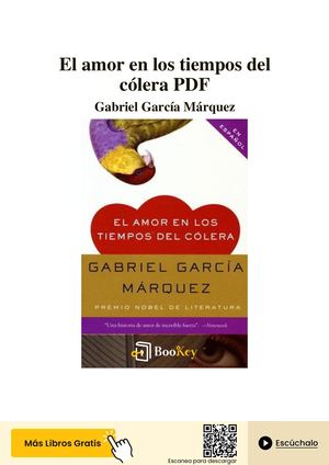 El Amor En Los Tiempos Del Cólera Pdf