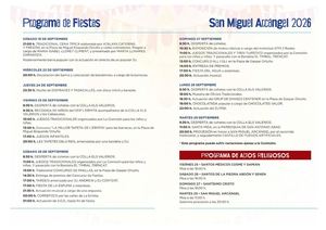Fiestas San Miguel Arcángel 2026