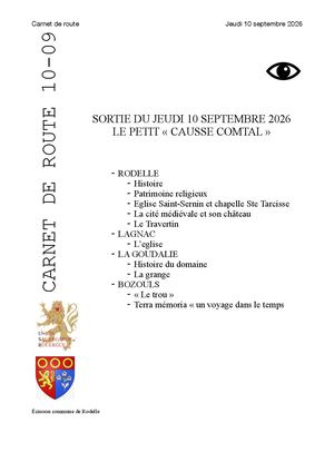 Livre De Route Petit Causse 1009