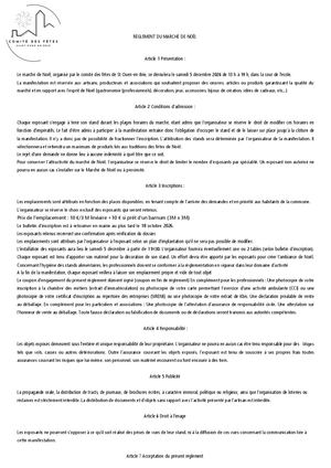 Reglement Marche Noël 2026