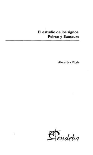 El Estudio De Los Signos Peirce Alejandra Vitale