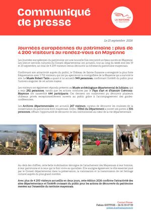 Communiqué De Presse Jep 2026