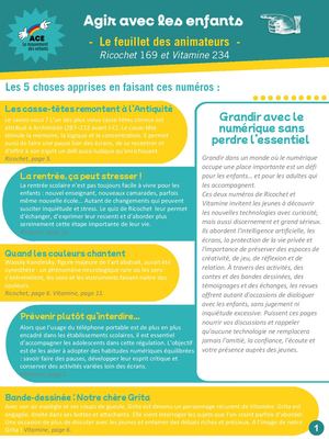 Agir Avec Les Enfants Septembre 2026