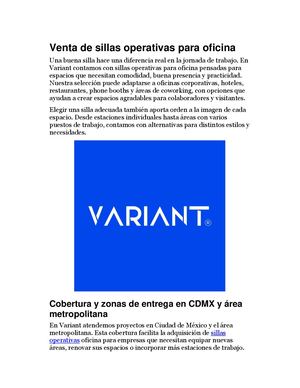 Venta De Sillas Operativas Para Oficina