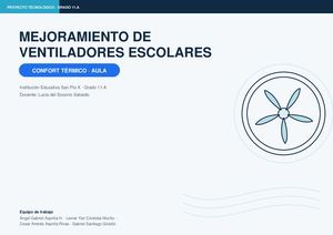 Proyecto Mejoramiento De Ventiladores