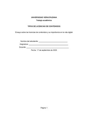 Ensayo Tipos De Licencias De Contenidos Apa7
