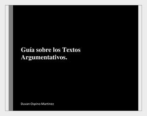 Guia sobre los textos Argumentativos