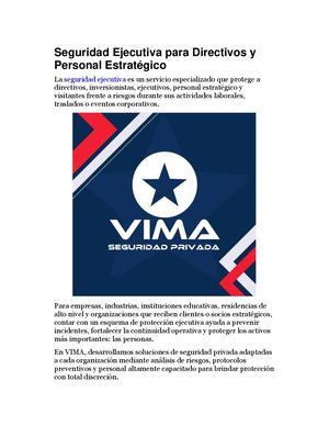 Seguridad Ejecutiva Para Directivos Y Personal Estratégico