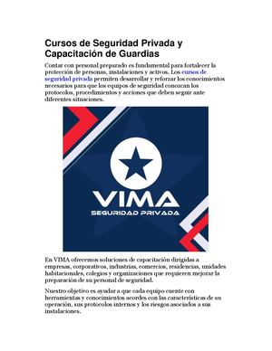 Cursos De Seguridad Privada Y Capacitación De Guardias