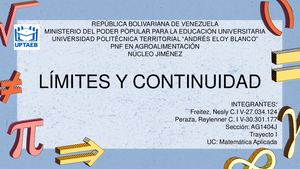 Límites Y Continuidad Nesly Freítez y Reylenner Pereza