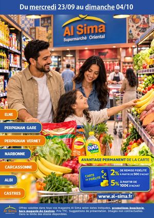 Catalogue Al Sima du 23 Septembre au 4 Octobre 2026