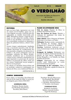 O Verdilhão, boletim informativo, Série 2, N.º 3, 2026
