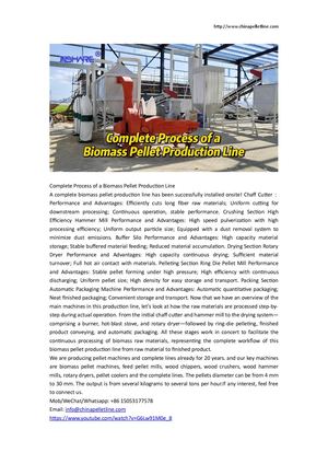 Complete Process of a Biomass Pellet Production Line