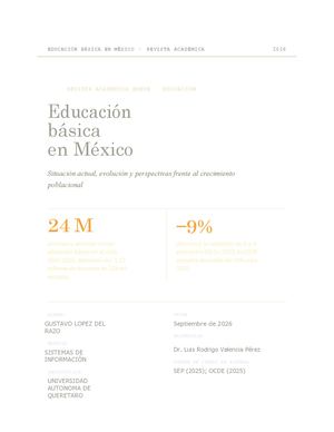 Educación Básica En México