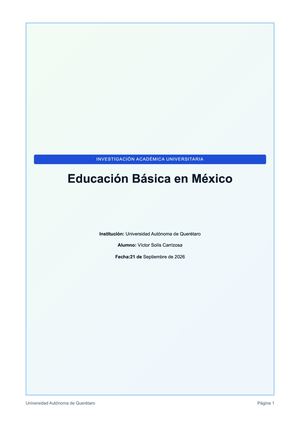 Educación Básica En México (334587)