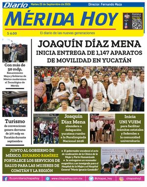 Mérida Hoy 22 Septiembre 2026 Ok