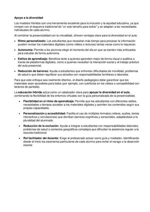Apoyo A La Diversidad