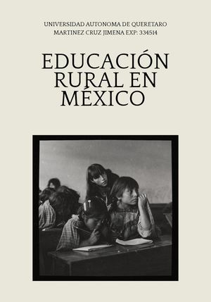 Educación Rural En Mexico