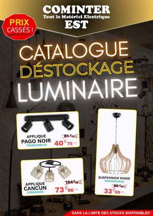 Catalogue Destockage Luminaire Cominter
