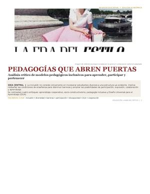 Articulo Academico Pedagogias Inclusivas Revista Educativa