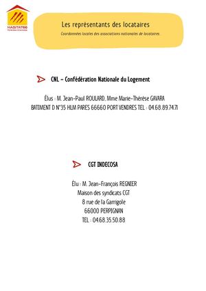 Coordonnées Représentants Locataires Et Médiateur