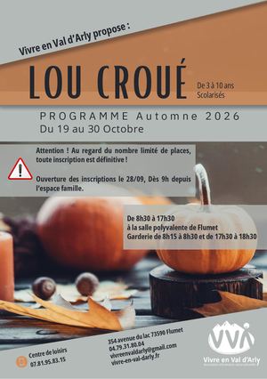 Programme Automne 2026 VVA