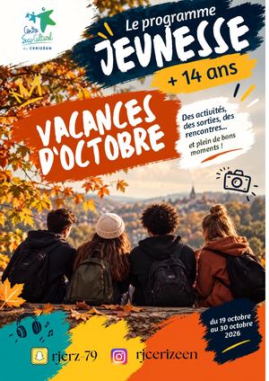 Programme Jeunesse + 14 Ans Octobre 2026