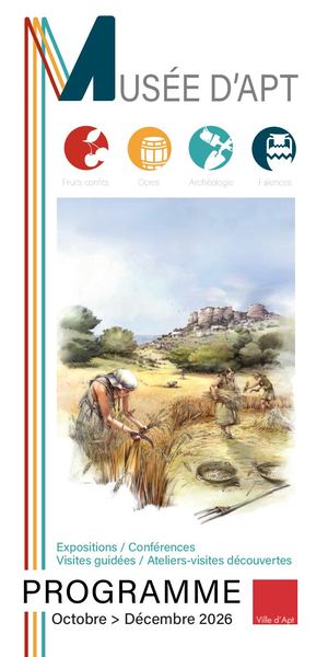 Musée d'Apt programme oct/déc 2026