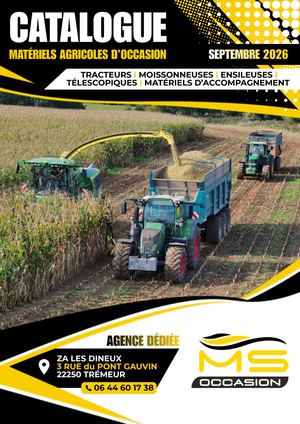 MS OCCASION - CATALOGUE MATÉRIELS AGRICOLES D’OCCASION I SEPTEMBRE 2026