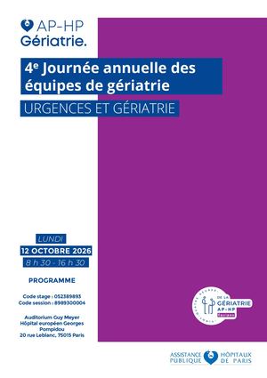 Programme journée des équipes de gériatrie 12.10.2026