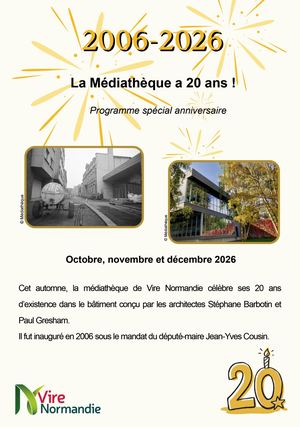 Programme 20 ans Médiathèque