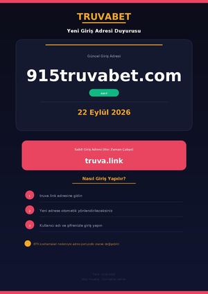 Truvabet Güncel Giriş Adresi - 915truvabet.com (22.09.2026)
