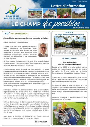 Lettre d'information Septembre 2026