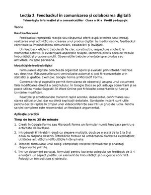 Lectia 02 Feedbackul In Comunicarea Si Colaborarea Digitala