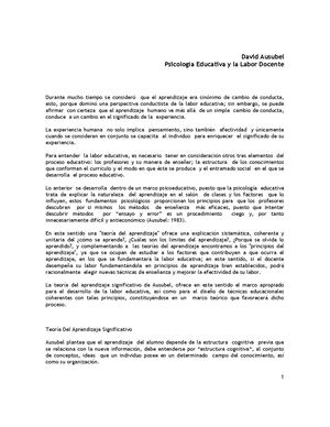 E Psic Educ Y La Labor Docente