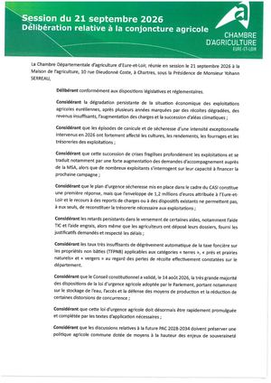 28 Délibération Conjoncture Agricole 260921